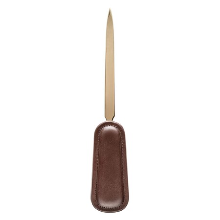 Dacasso Chocolate Brown Leather Letter Opener AG-3427